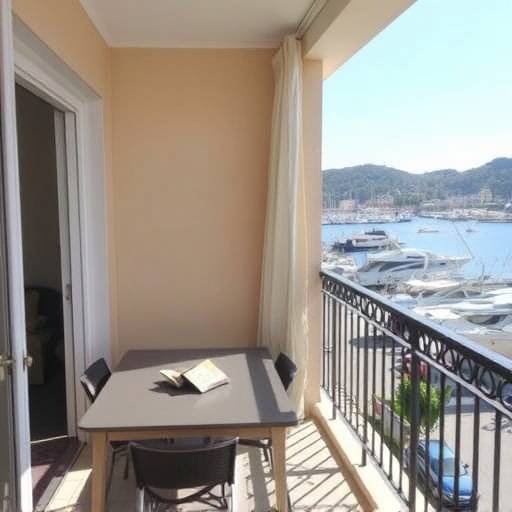 Apartamento con balc&radic;&ge;n y vistas al puerto deportivo en Denia