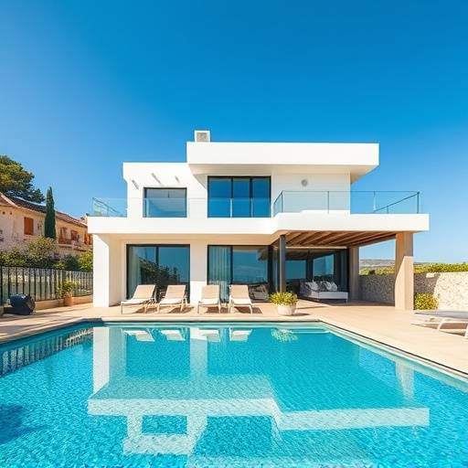 Imagen de una moderna villa con piscina en Calpe