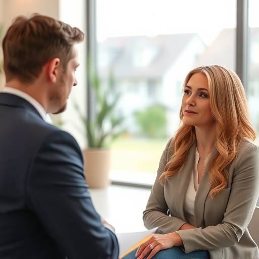 Imagen mostrando un agente inmobiliario escuchando atentamente a un cliente