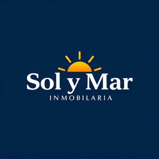 Logotipo de Sol y Mar Inmobiliaria con el sol y el mar