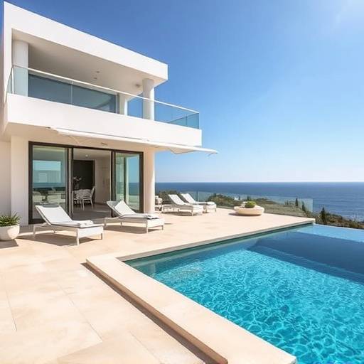 Villa moderna con piscina privada y vistas al mar en J&radic;&deg;vea